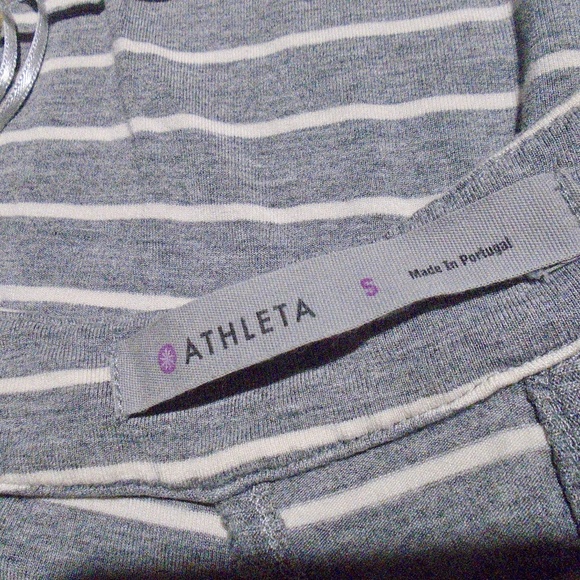 SOLD Athleta Dress Striped Racerback Ruched Tank Dress/SOLD - Picture 4 of 7